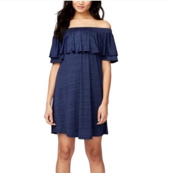 RACHEL Rachel Roy Off-the-shoulder Mini Sundress - Picture 1 of 7